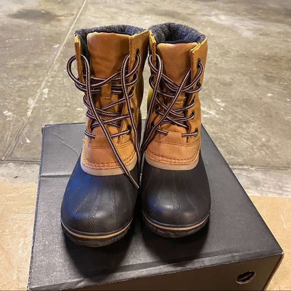 Sorel Women’s Slimpack Lace Duck Boot Elk/Black - Picture 2 of 5